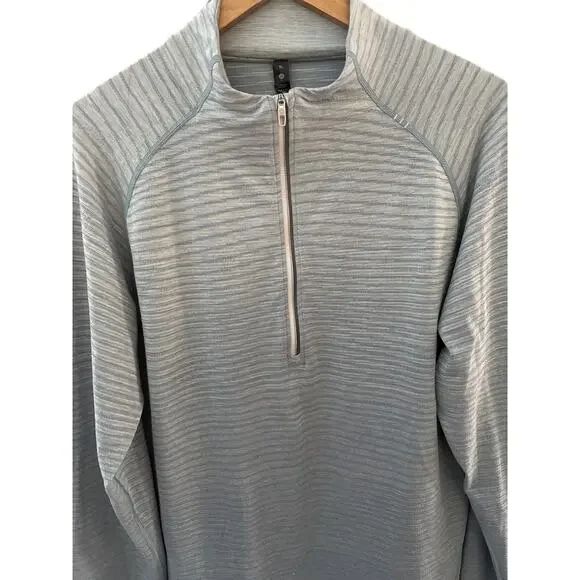 Lululemon Metal Vent Tech 1/2 Zip‎ Sweatshirt Wave Fade Chambray Size XL - Picture 7 of 11